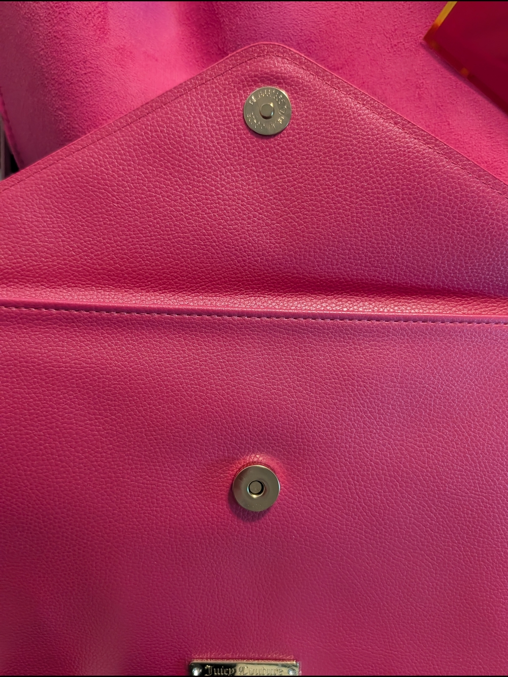 🆕 Juicy Couture Pink Tote with Pink Studded Clutch - Picture 10 of 16